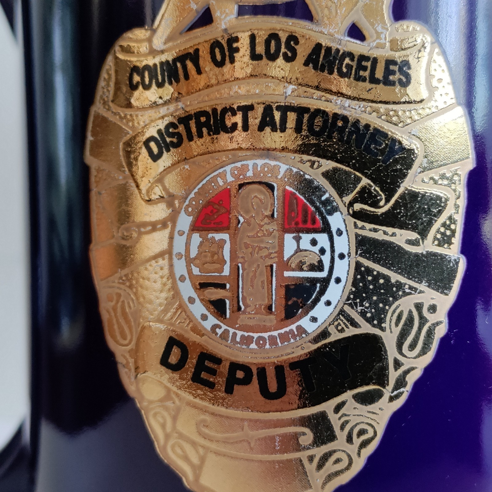 Mug Los Angeles LA District Office Foundation Historical Collectible Blue & Gold