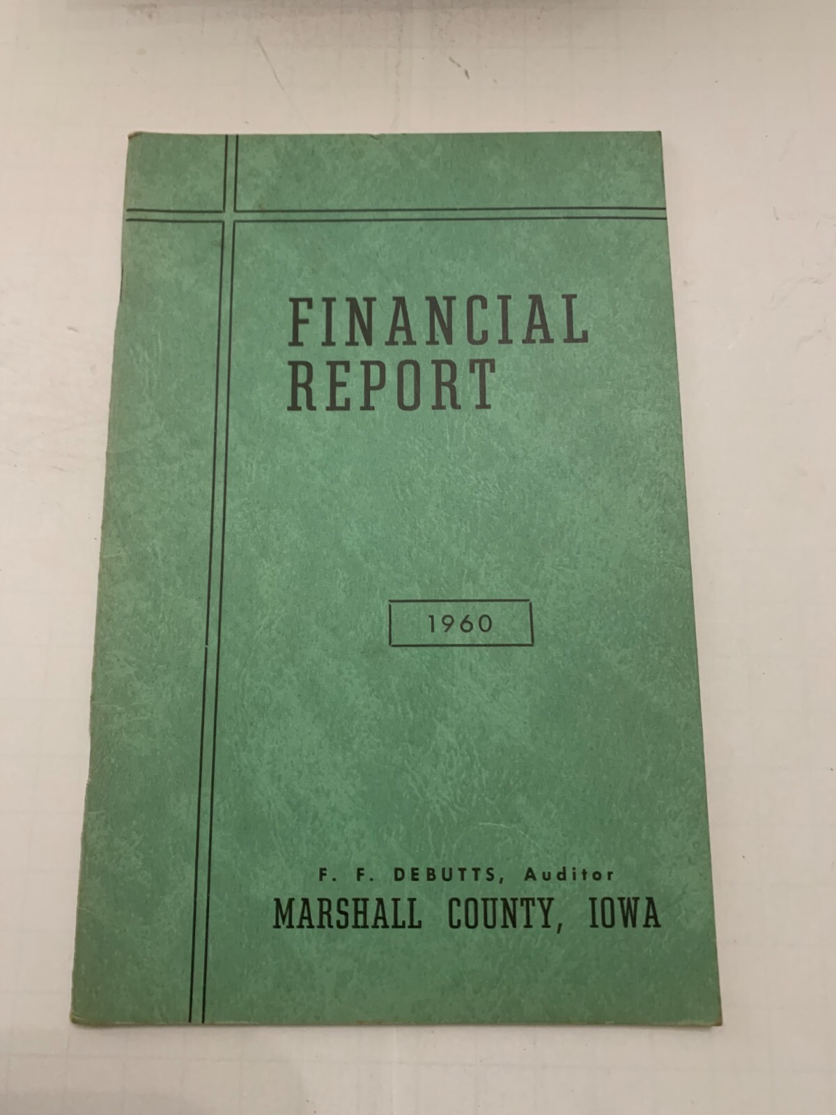 1960 Marshall County Iowa Financial Report