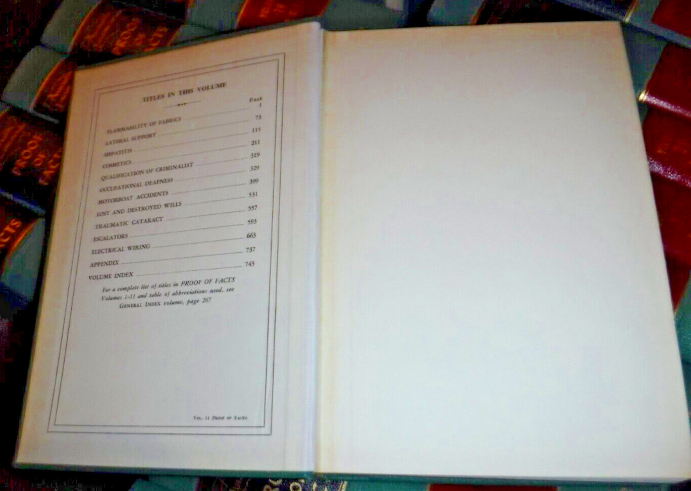 AMERICAN JURISPRUDENCE PROOF OF FACTS VOL 12 – 30 & INDEX : 20 LAW BOOKS
