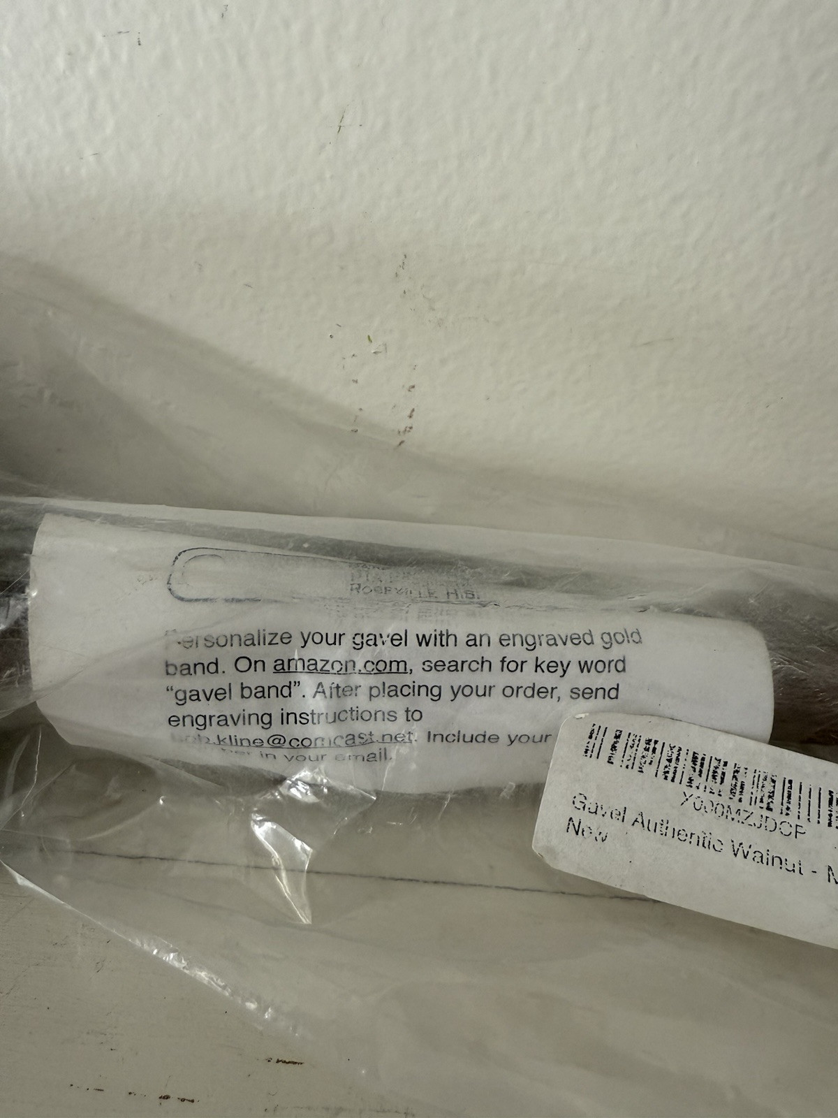 Gavel Walnut Made in USA New in Package Teacher Judge Lawyer Moderator Mother