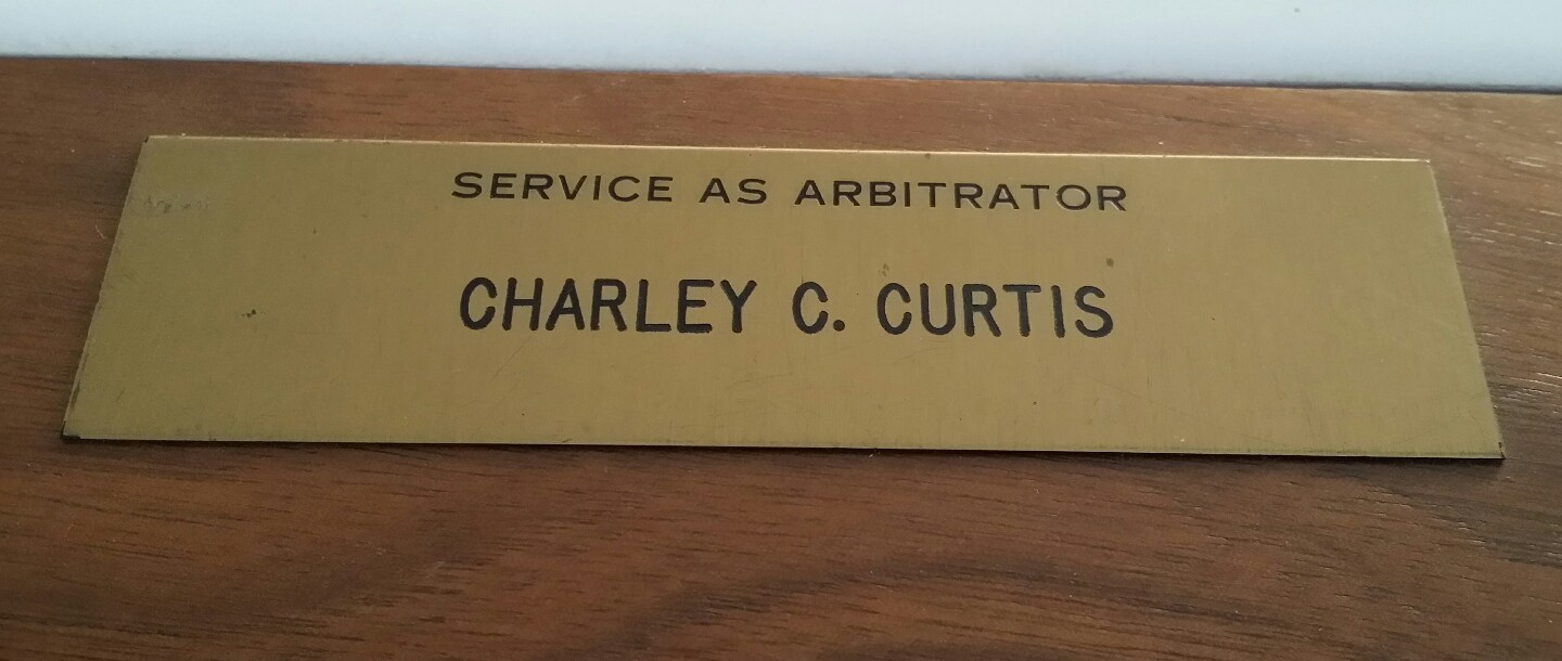 Vintage American Arbitration Association Service Plaque Award Mediation Wood