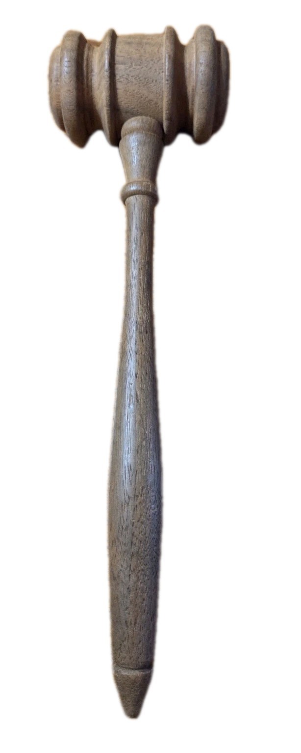 Wooden Judges Gavel – Collectible. Brown /Walnut Wooden Color. 10″×3″ Unbranded