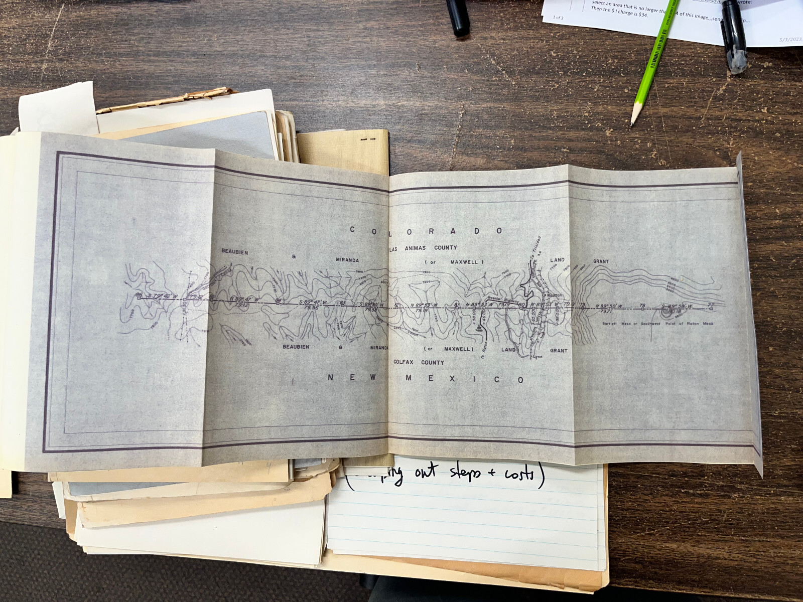 Colorado New Mexico Boundary Dispute Court case 1960 files eb-124