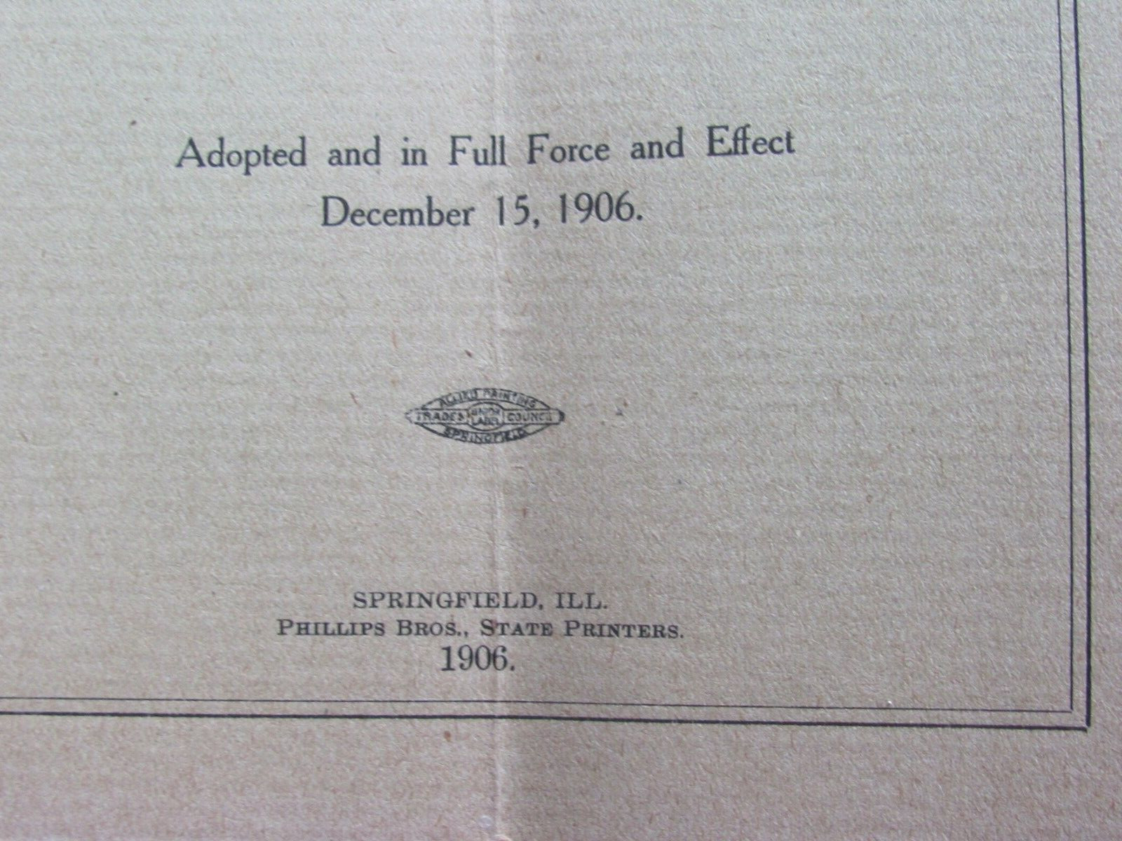1906 BOOKLET RULES OF THE COURT OF CLAIMS STATE OF ILLINOIS