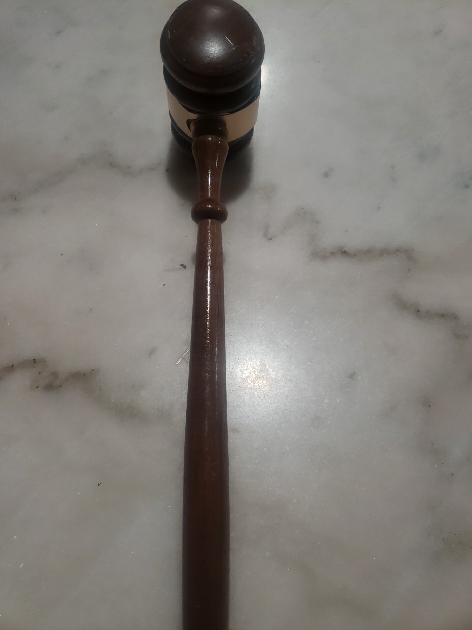 Professional Wood Gavel with Brass Band – Made in USA
