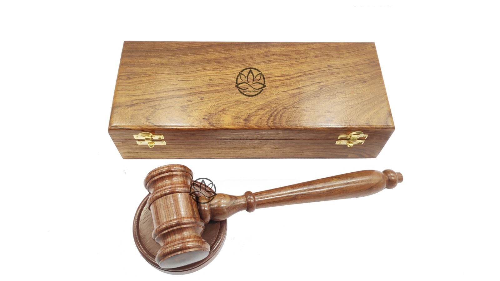 Unbreakable joint Rosewood Gavel and block premium handcrafted gavel blue box