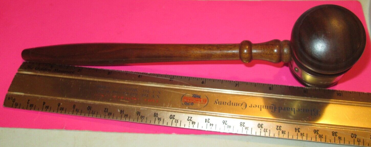 VTG 10” WOOD GAVEL JUDGE’S GAVEL AUXILIARY POST 4906 VETERANS OF FOREIGN WARS