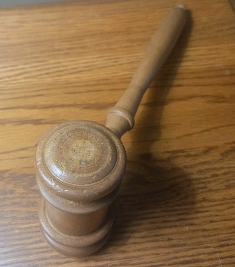 Wooden Judges Gavel – Collectible. Light Brown Wooden Color. Unbranded