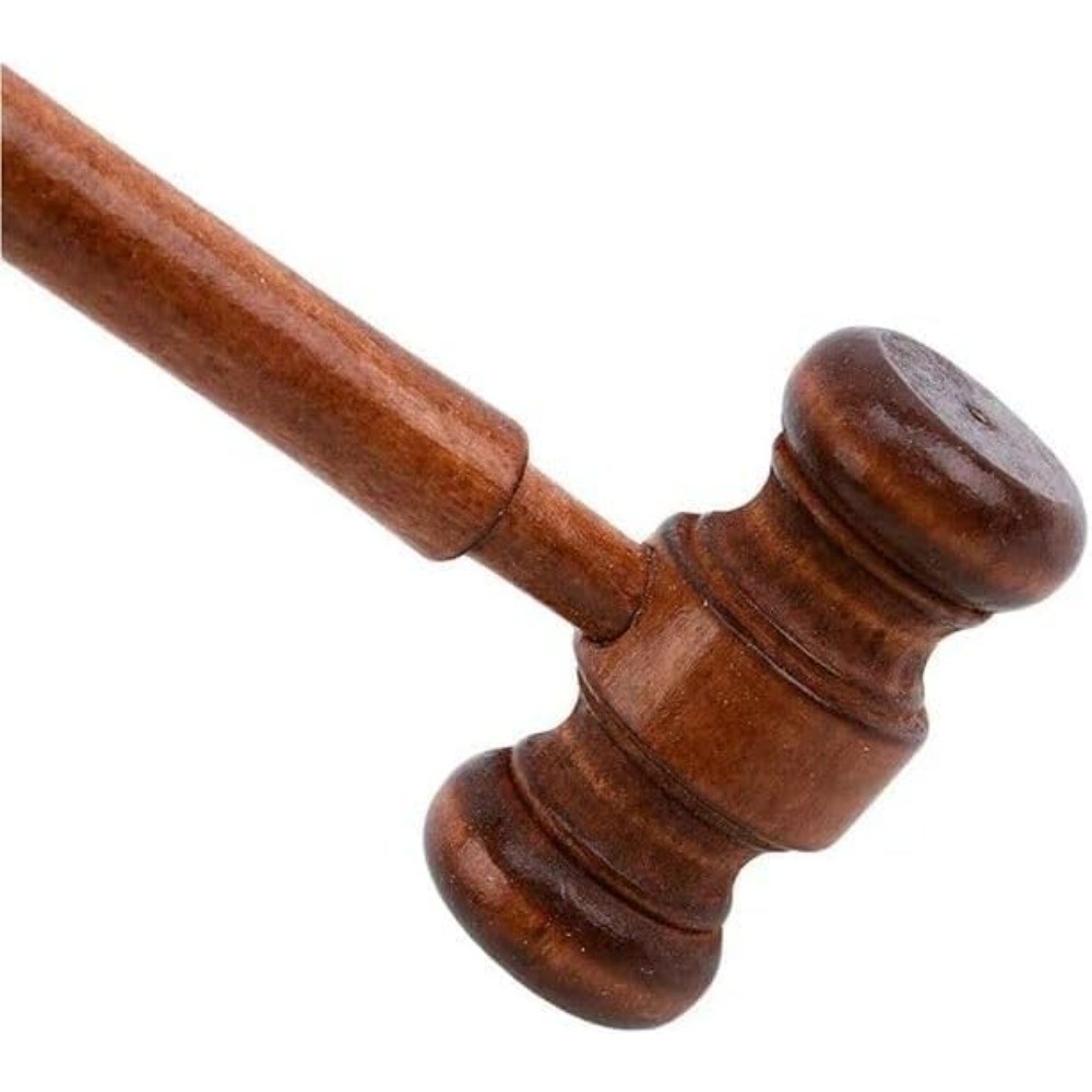 Brown Handmade Wooden Gavel, Vintage Judge Gavel, Auction Gavels, Props and