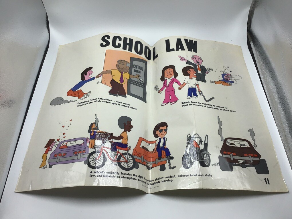 Original LAW Poster 1977 justice publications — SCHOOL LAW —