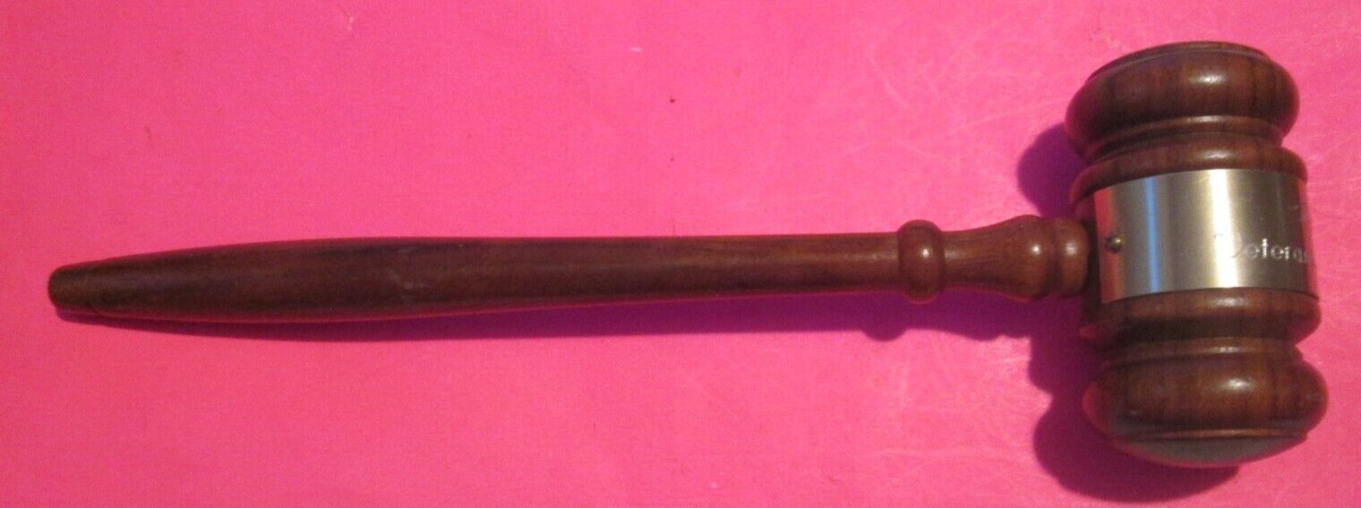VTG 10” WOOD GAVEL JUDGE’S GAVEL AUXILIARY POST 4906 VETERANS OF FOREIGN WARS