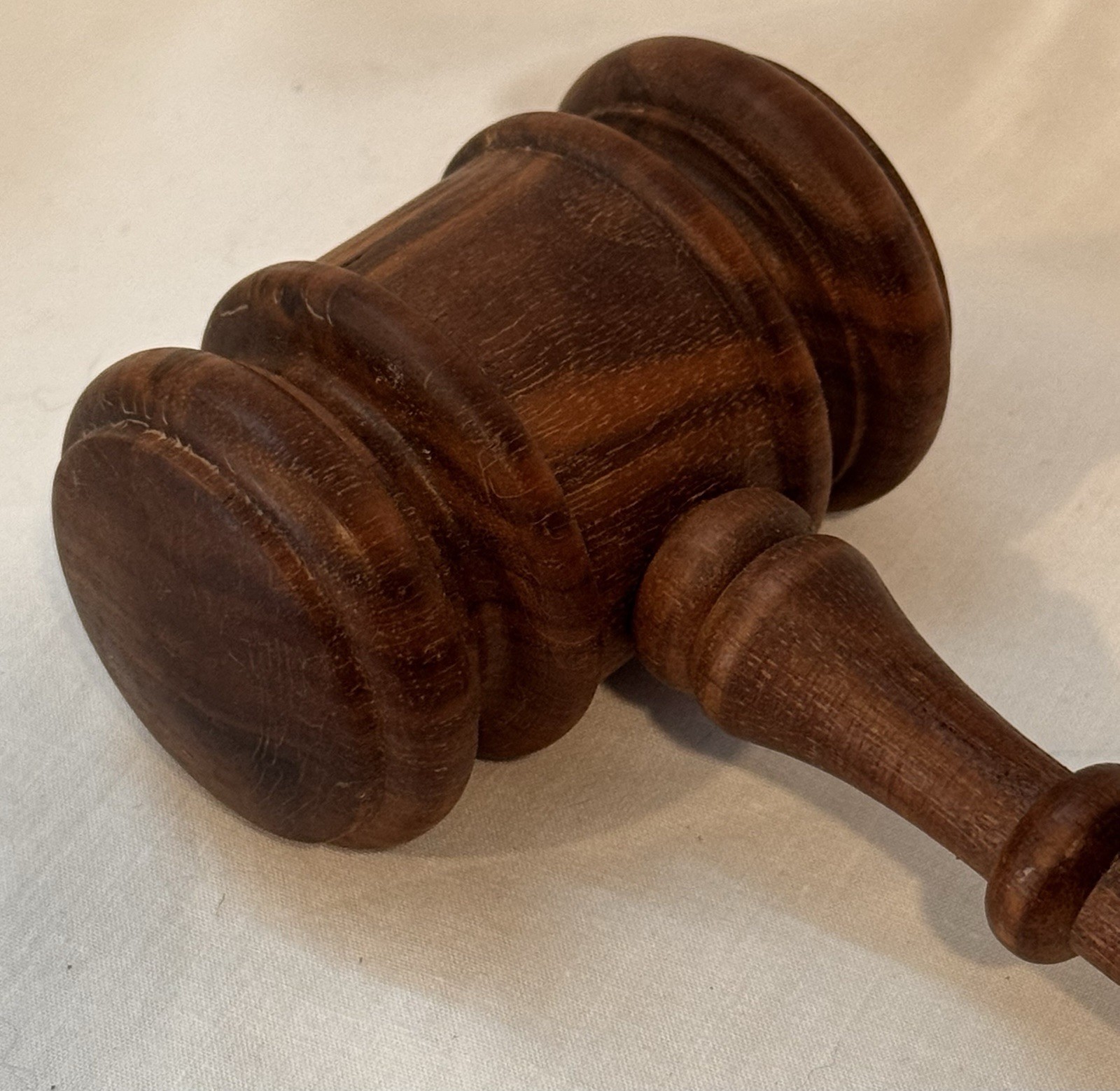 Vintage Gavel Solid Wood Judge Auctioneer Mallet 10» Meeting Hammer Decor