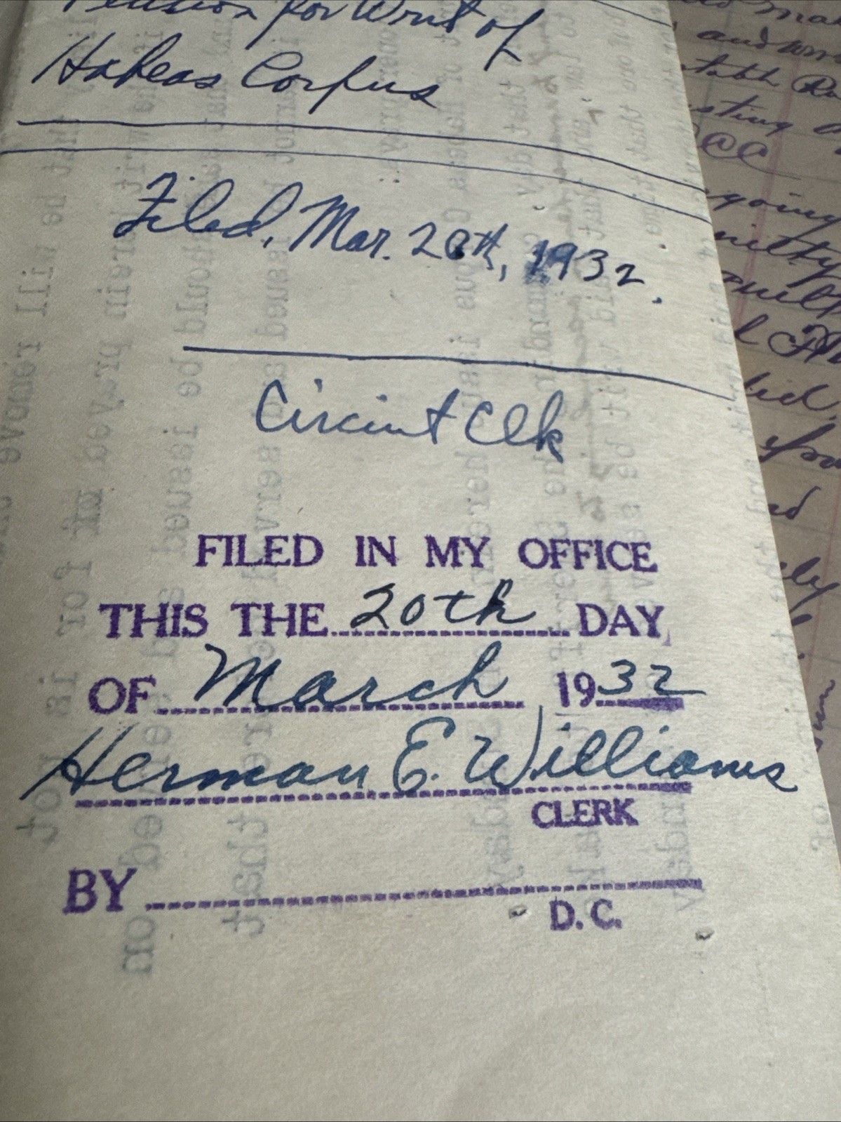 1932 Mississippi Habeas Corpus | Mother Seeks Children After Violent Assault