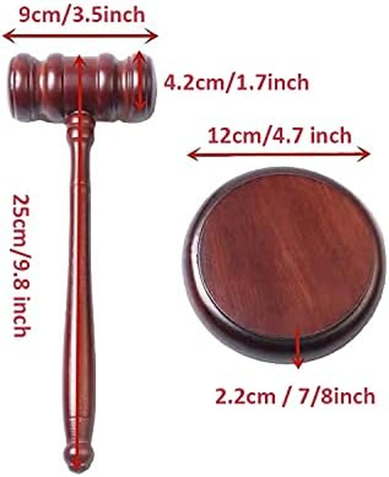 Handmade Wooden Gavel and Block Set Perfect for Lawyer Judge Auction Sale Meetin