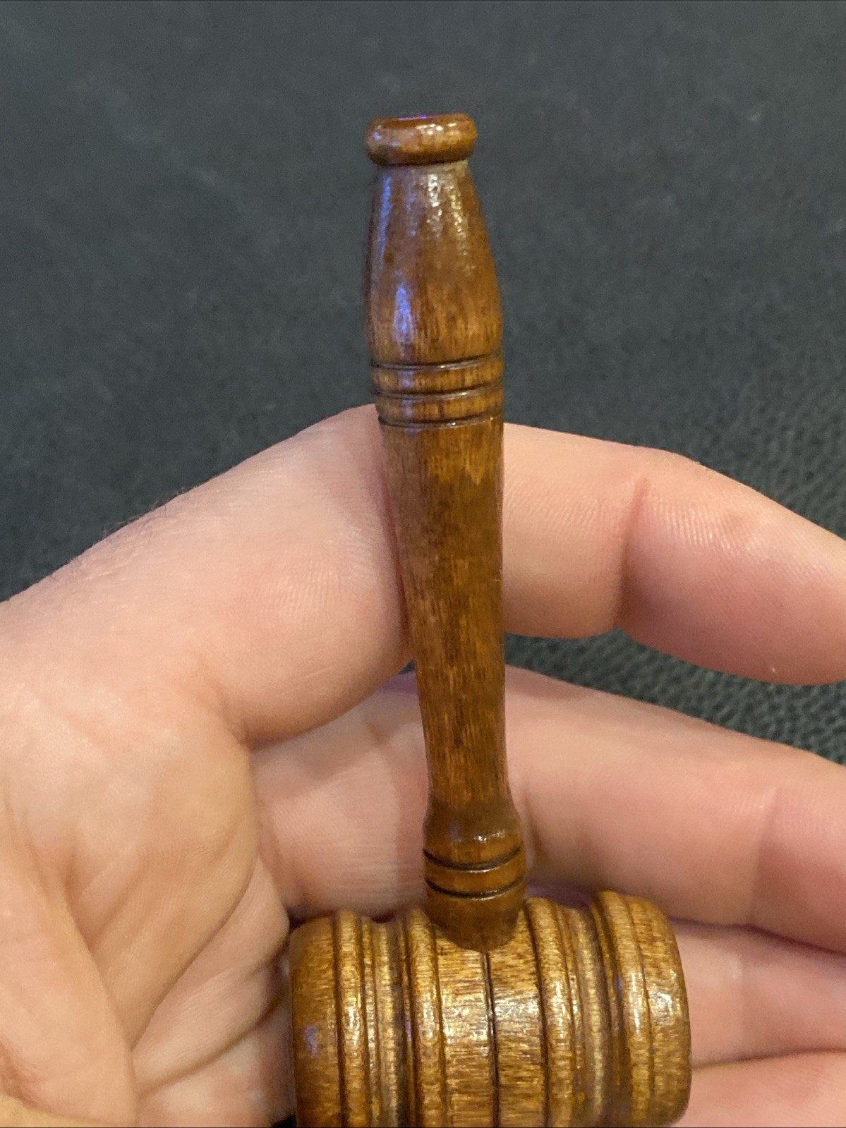 VTG 1960s VFW LOGO MINI TURNED WOOD GAVEL JUDGE’S GAVEL VETERANS OF FOREIGN WARS