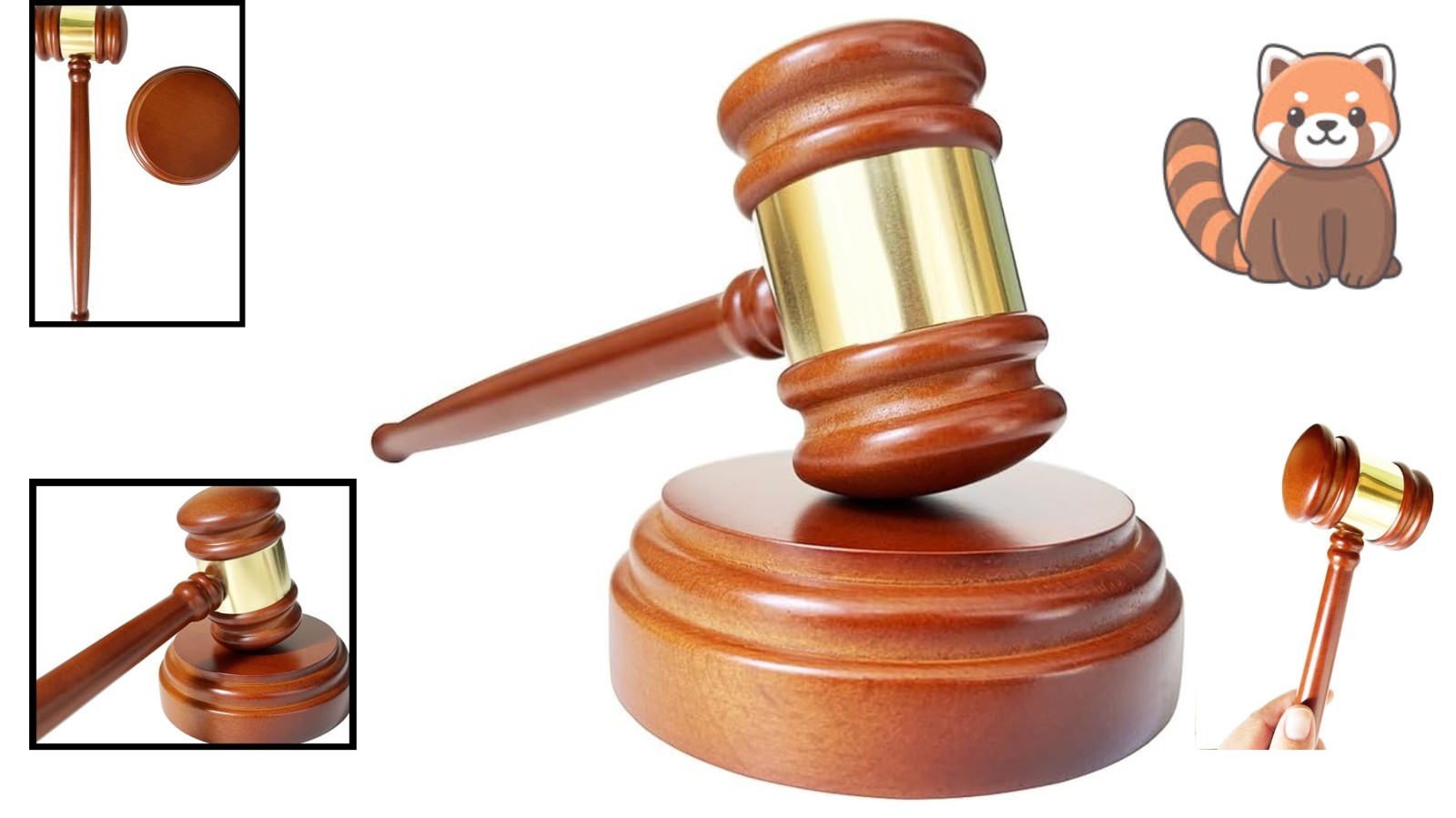 Elegant Handcrafted Gavel Set with Round Block – Adds Authority to Your Desk