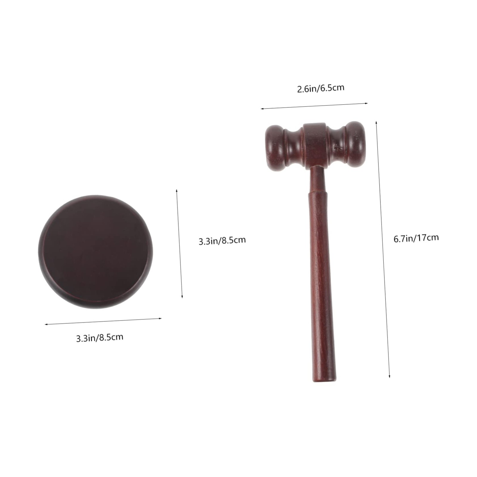 1 Set Judge Hammer Gavel Sound Block Costume Accessories Law and Auction Court