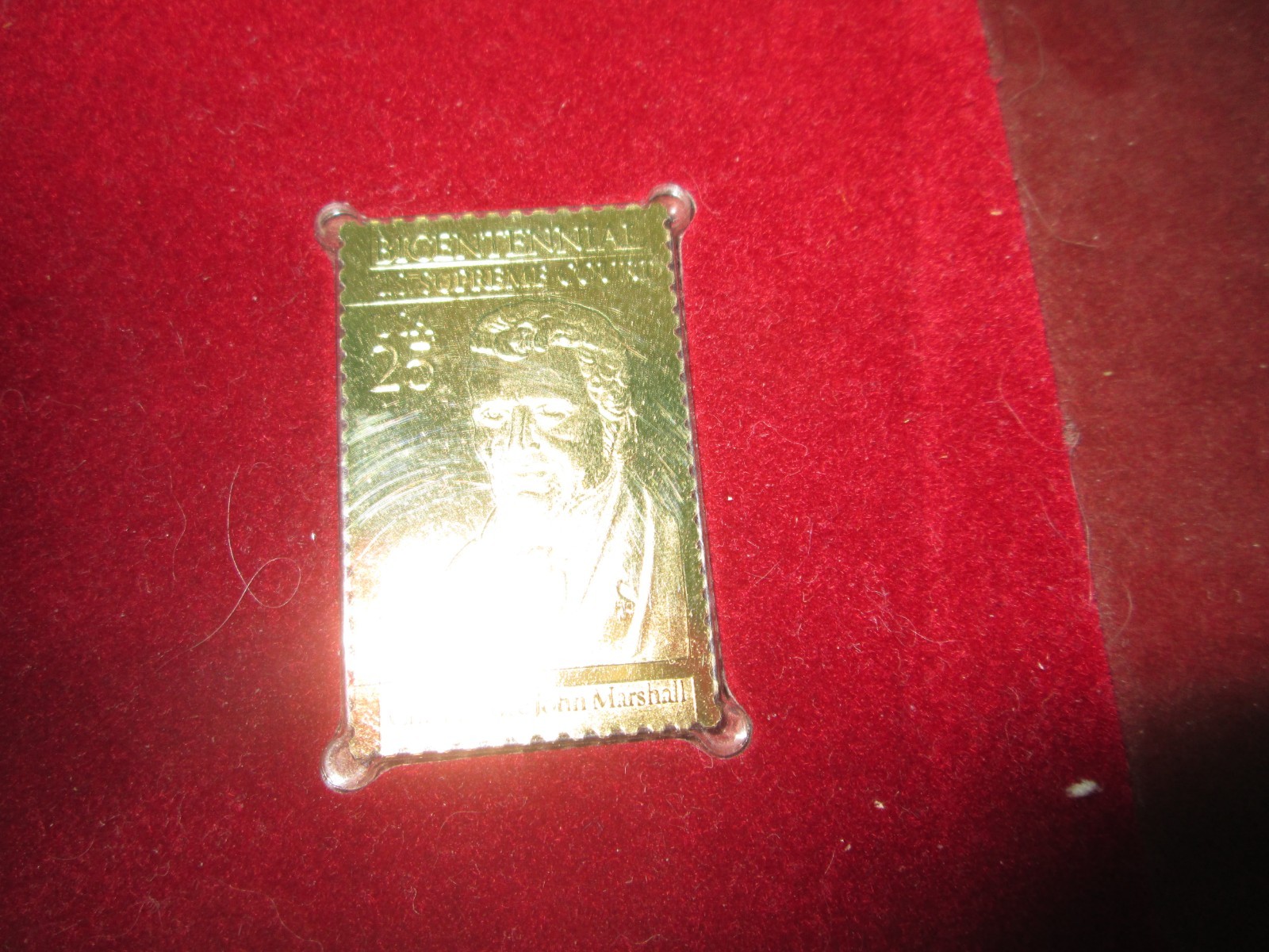 BiCentennial US Supreme Court 25 Cent Gold Tone Stamp John Marshall