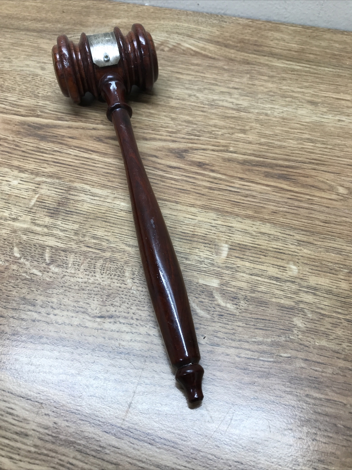 Vintage Wooden Judge’s Auctioneer’s Gavel Mallet 1960 Engraved Solid Dalbergia