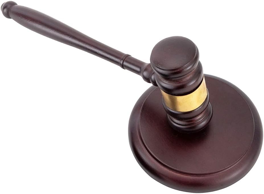 Handcrafted Wooden Gavel & Sound Block Set – Perfect for Lawyers & Judges