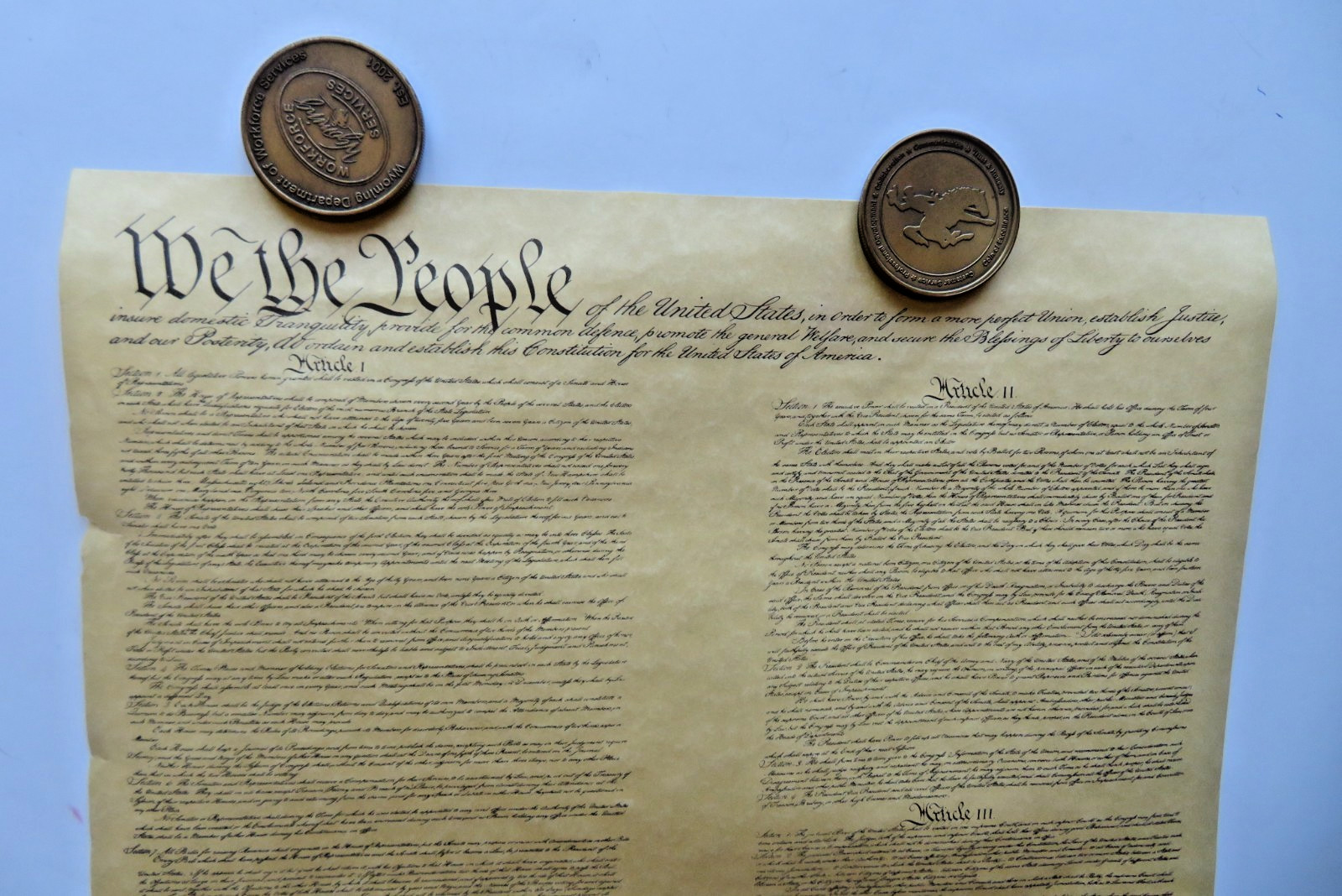 1787 United States Constitution «We The People» Replica Kmart® Rubbermaid®