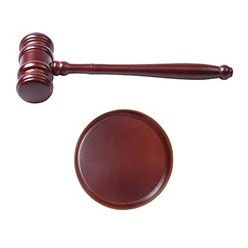 Handmade Wooden Gavel and Block Set Perfect for Lawyer Judge Auction Sale