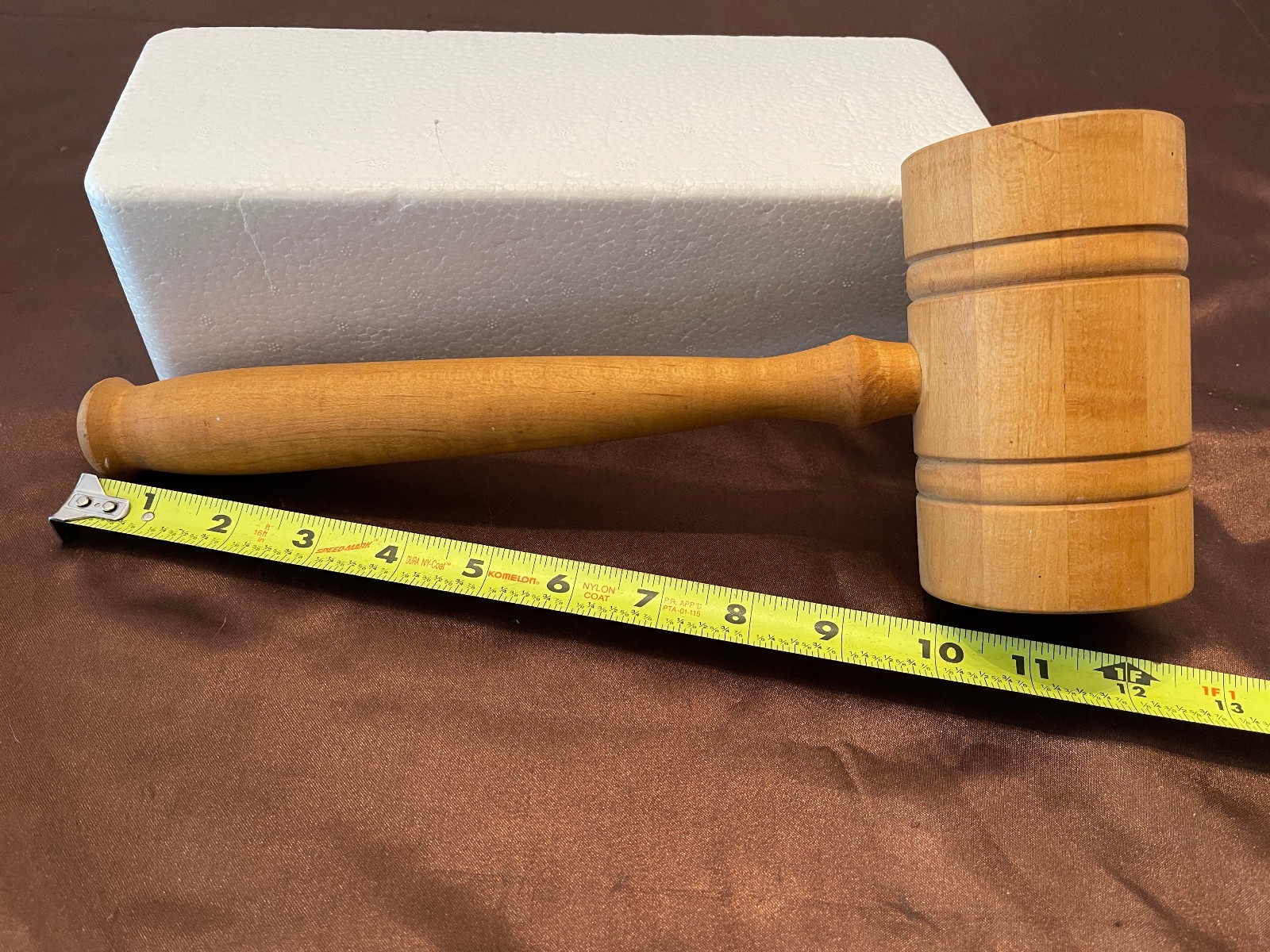 12 inch Vintage Wooden Gavel Mallet for Judge Auctioneer Lawyer Court Meeting