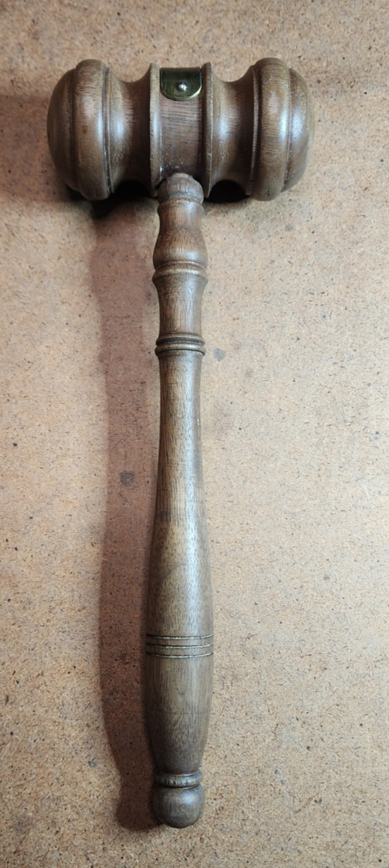 2 Vtg Wood GAVELS From the Original Fresno County Courthouse 1877-1966, Calif.