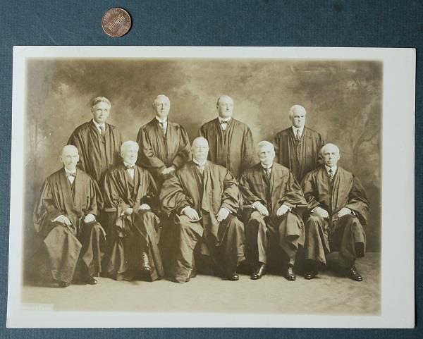 1921 US Supreme Court William H Taft Harris & Ewing Wirephoto Holmes Brandeis +