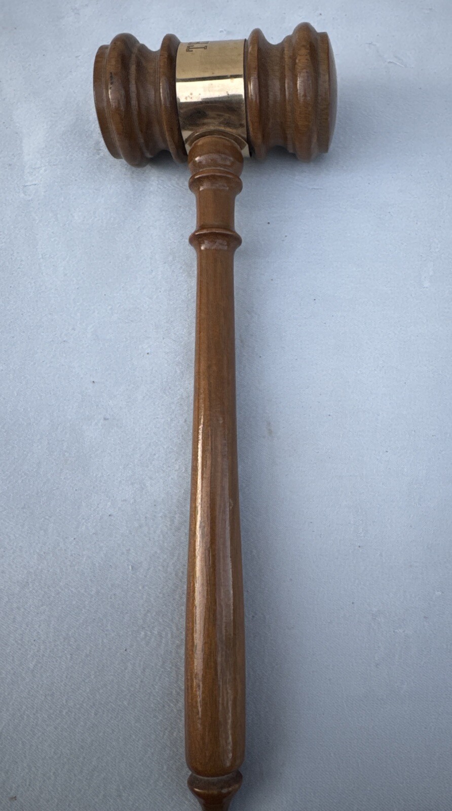 Vintage Wooden Judge Gavel Marked «The Covey N.H.M.» Wood Hammer Court Prop