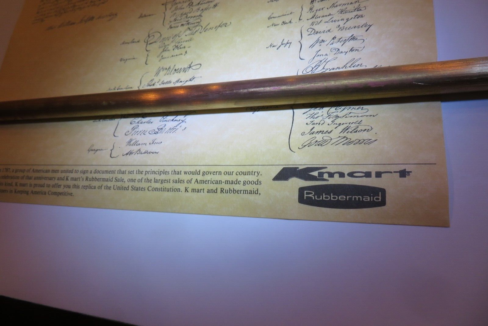 1787 United States CONSTITUTIONS (TWO) «We The People» Replica Kmart Rubbermaid®