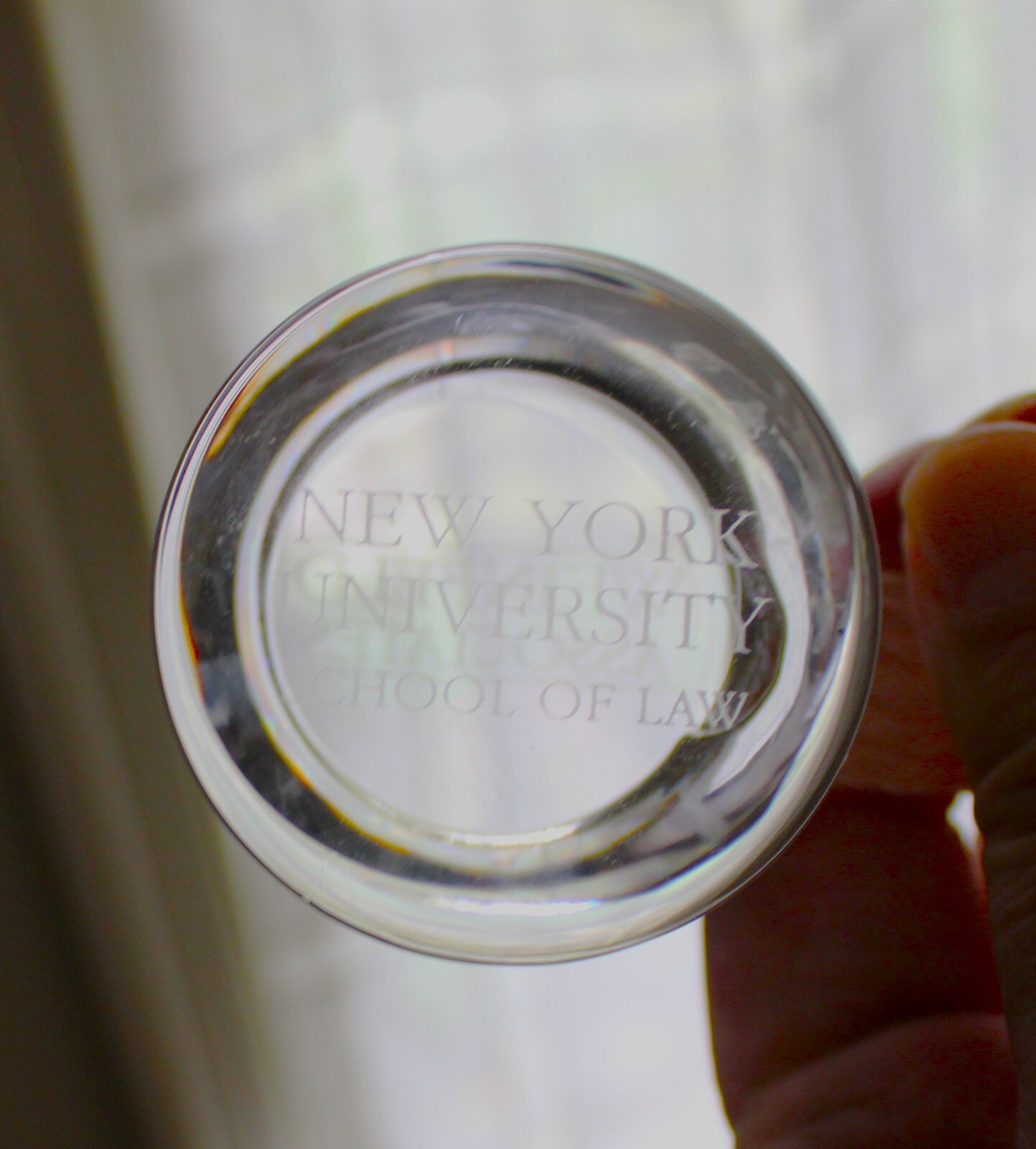 NYU School of Law Glass Gavel –