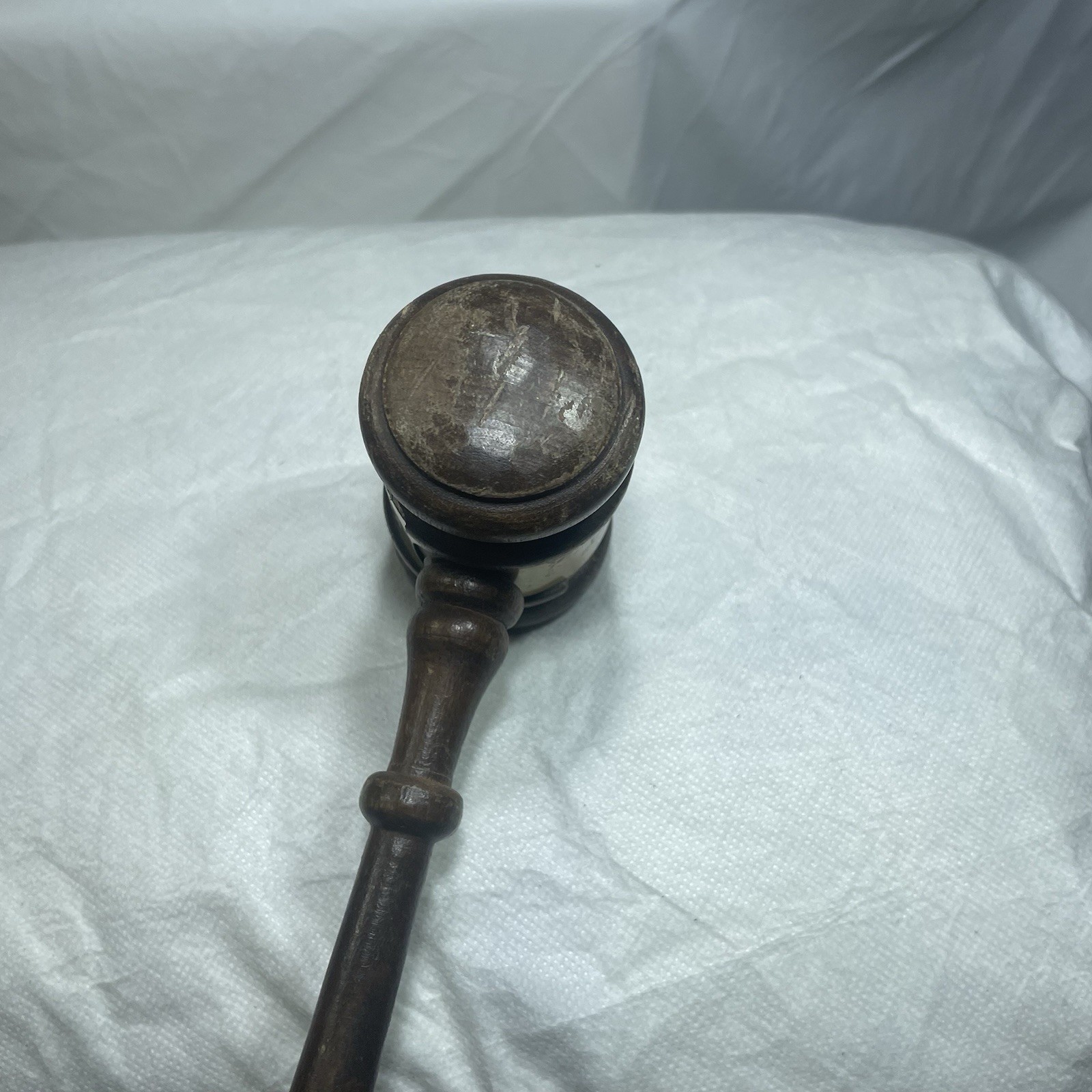 Vintage Kiwanis Wood Gavel Rare Authentic Blue Gold Seal 1.75″ Diameter 10″ Long