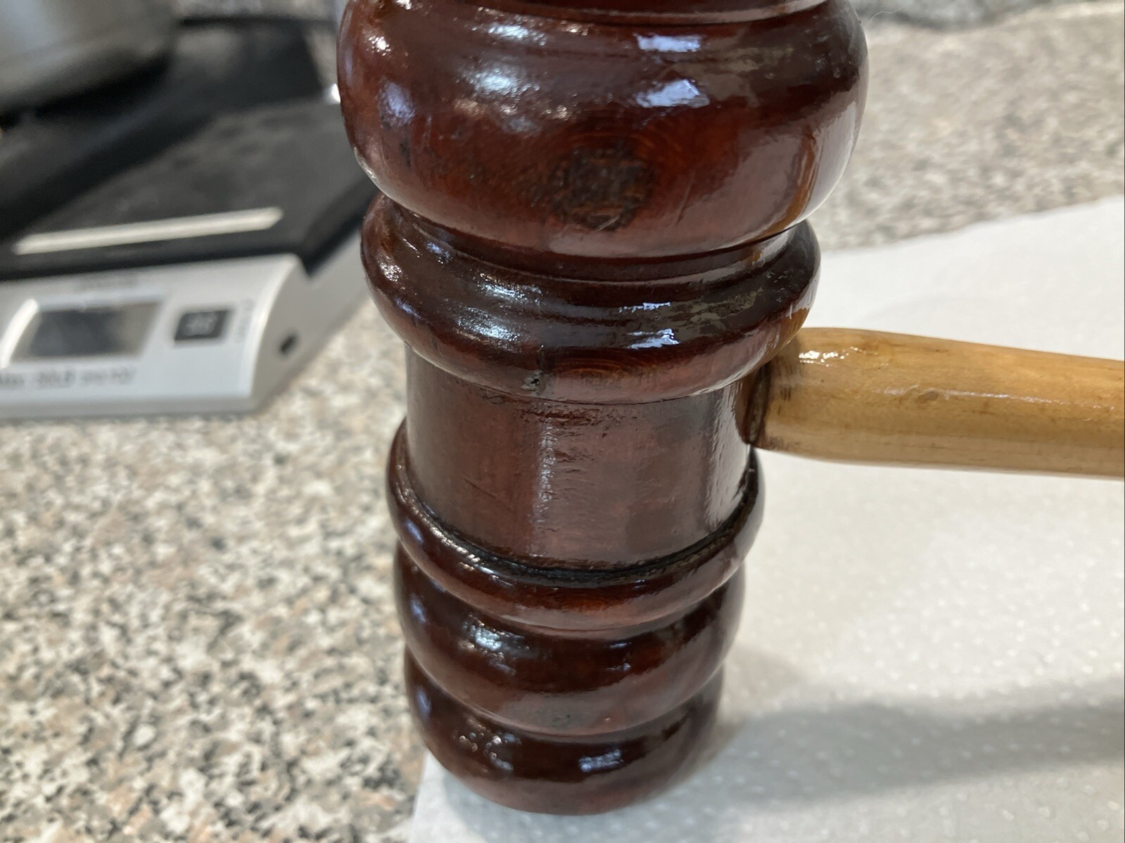Vintage Wooden Gavel Wood Judge Auctioneer Mallet 10 3/4” Handmade very rare