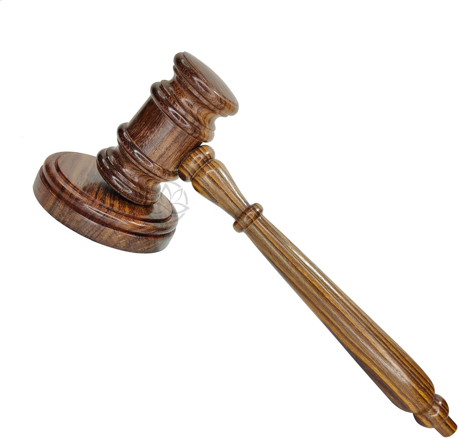 Wooden Gavel Block Set Engraved Boxed Large Blue 12 Inch Sturdy Rosewood