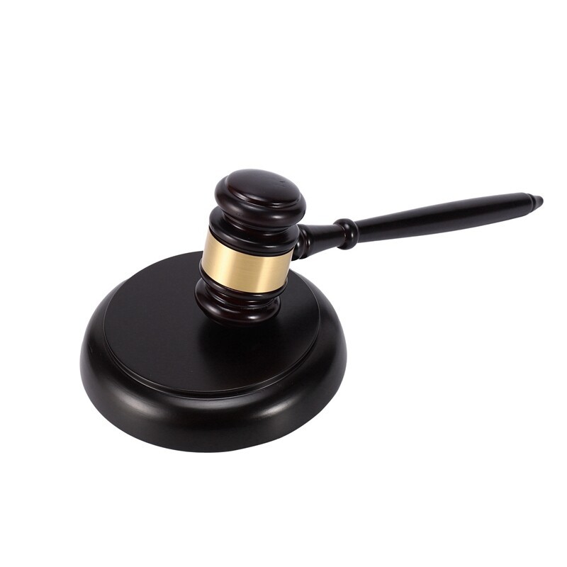 Wooden judge’s gavel auction hammer with sound for attorney judge auction2346