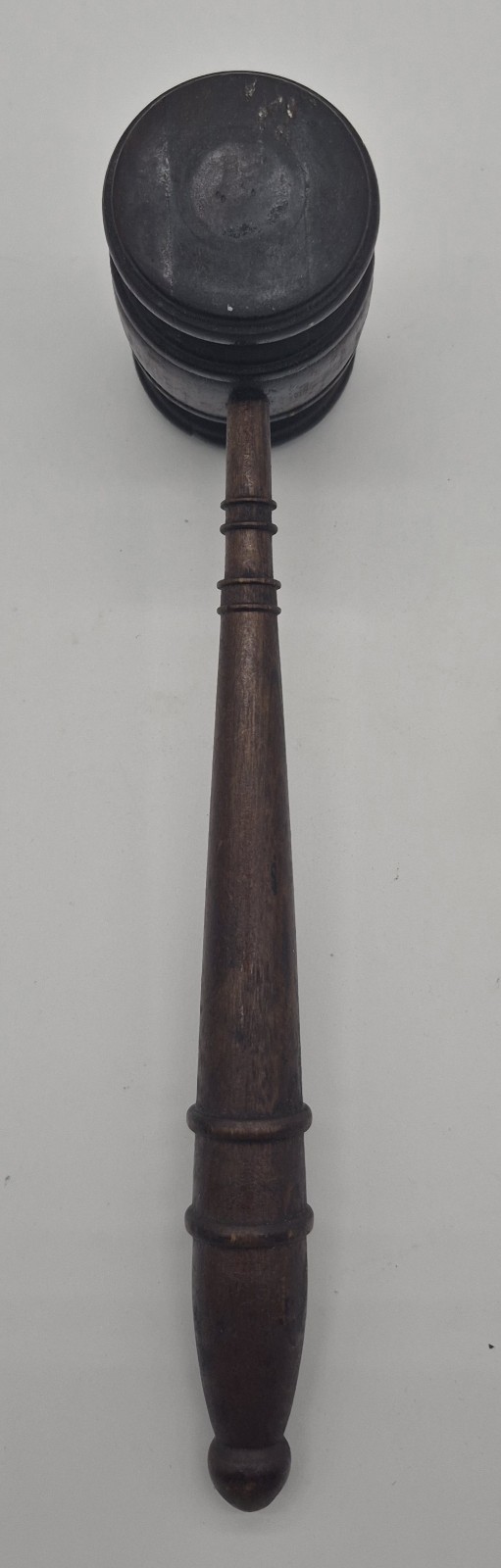 Vtg Gavel Dark Wood Mallet Auctioneer Judge Courthouse Desk Decor 9.5″ Length