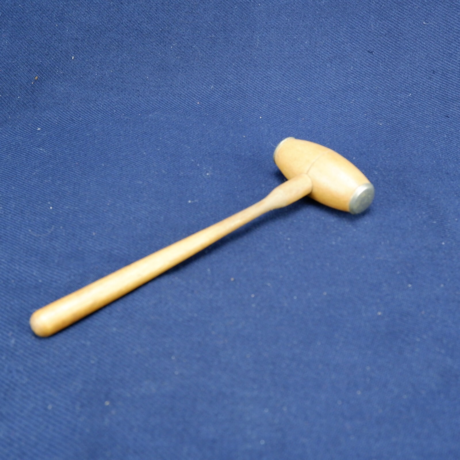 Small Vintage Wooden Mallet w/ Metal Face Plates
