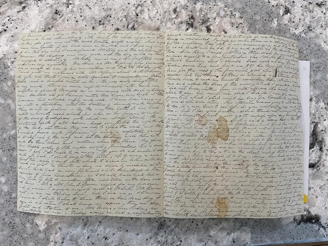 1833 Poignent Letter from Wife of Future NY Supreme Court Justice Henry W Taylor