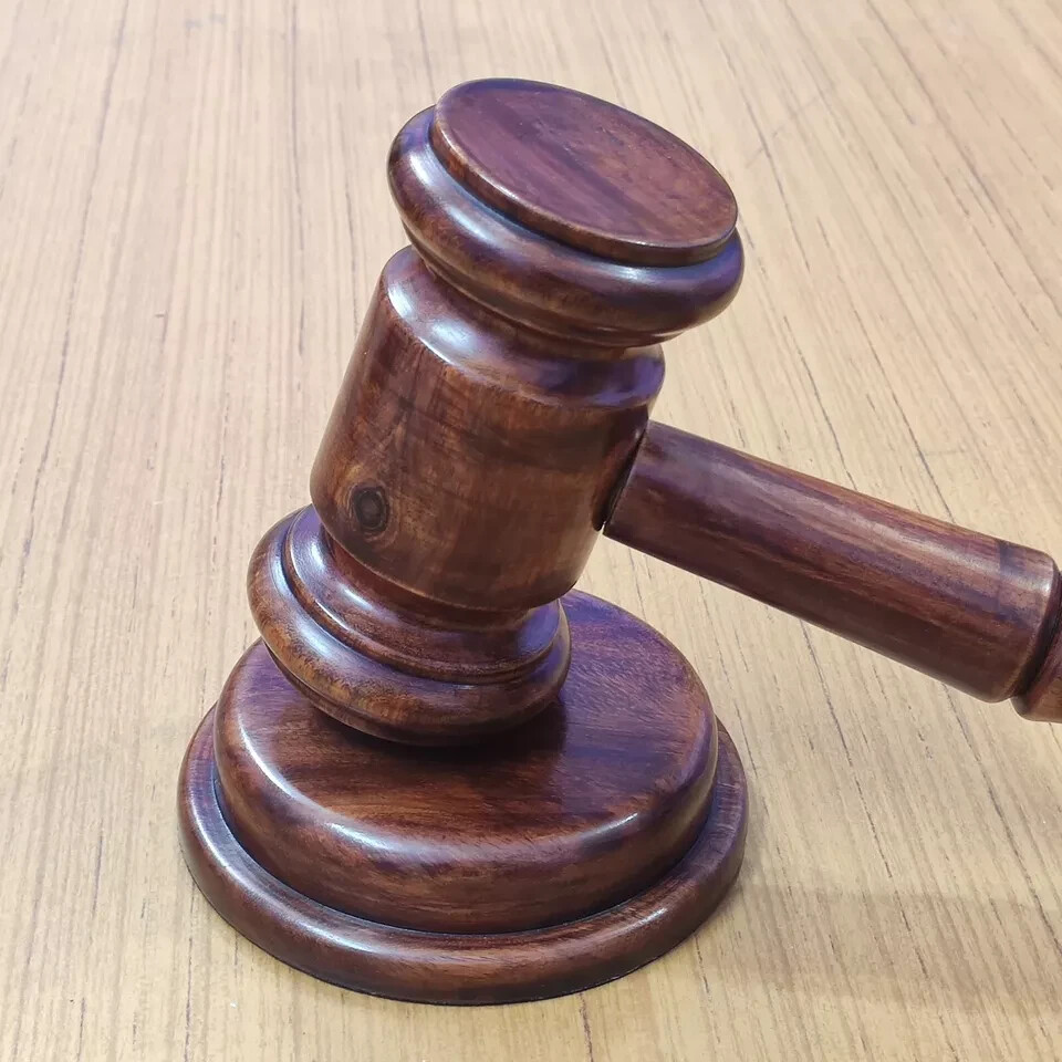 Antique Lawyer Judge Gavel Hammer Wood Collectible Table Decorative Gift Item