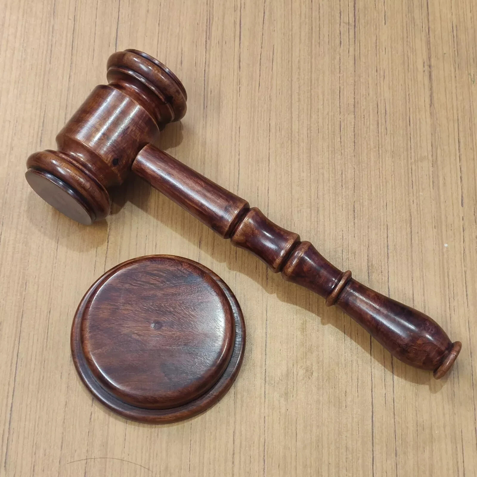 Antique Lawyer Judge Gavel Hammer Wood Collectible Table Decorative Item