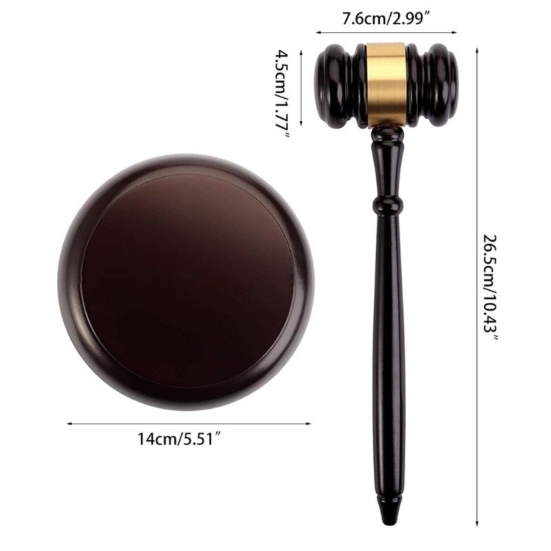 Hammer for Judge Lawyer Auction Elegent Desk Accessory for President of Club