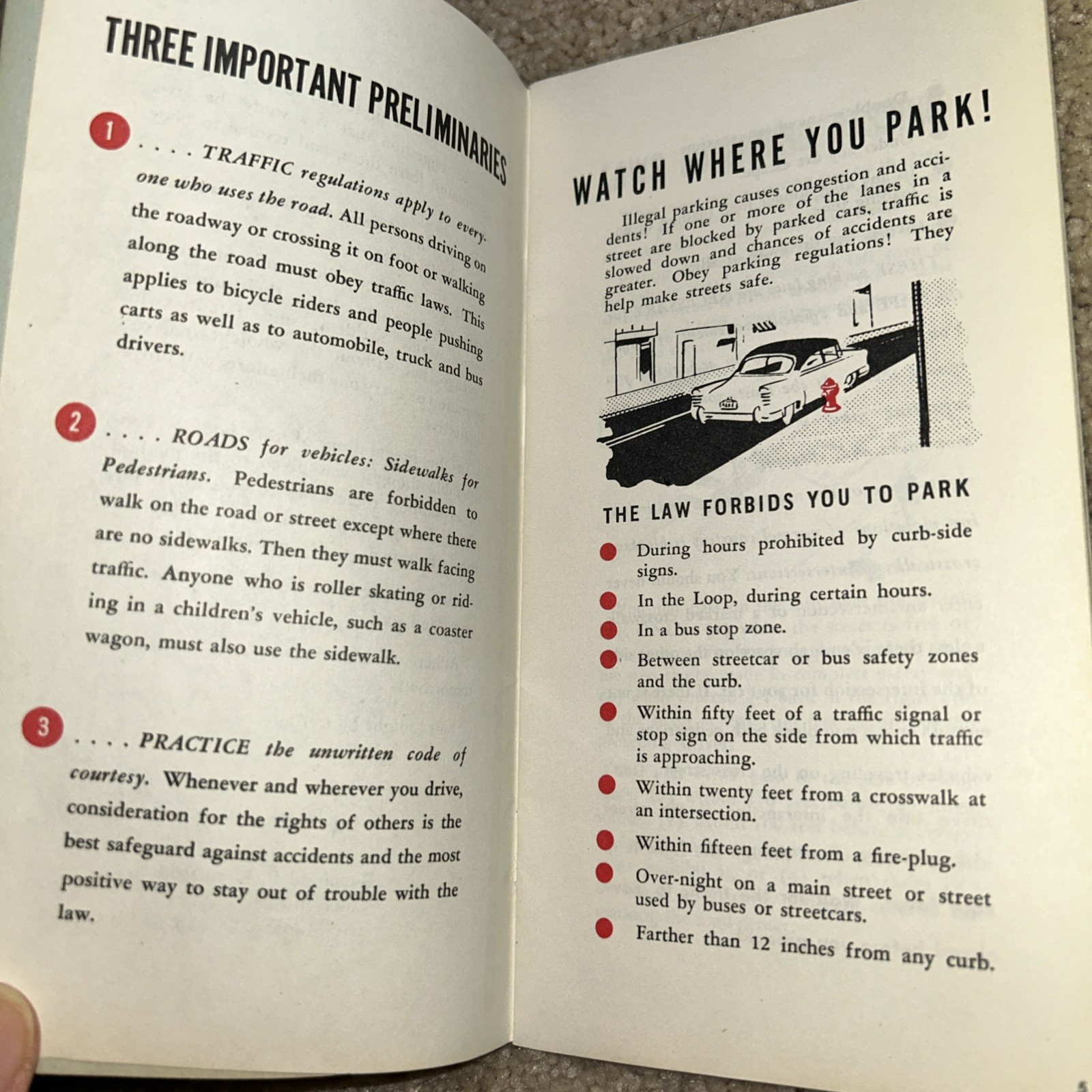 1960s City of Chicago Municpal Court TRAFFIC LAWS Book RICHARD J. DALEY