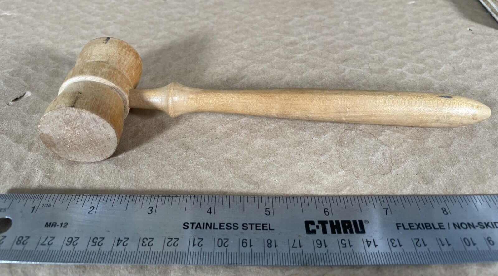 Blonde Light Color Natural turned Wood Gavel Small Mallet Legal Meeting 9 inches