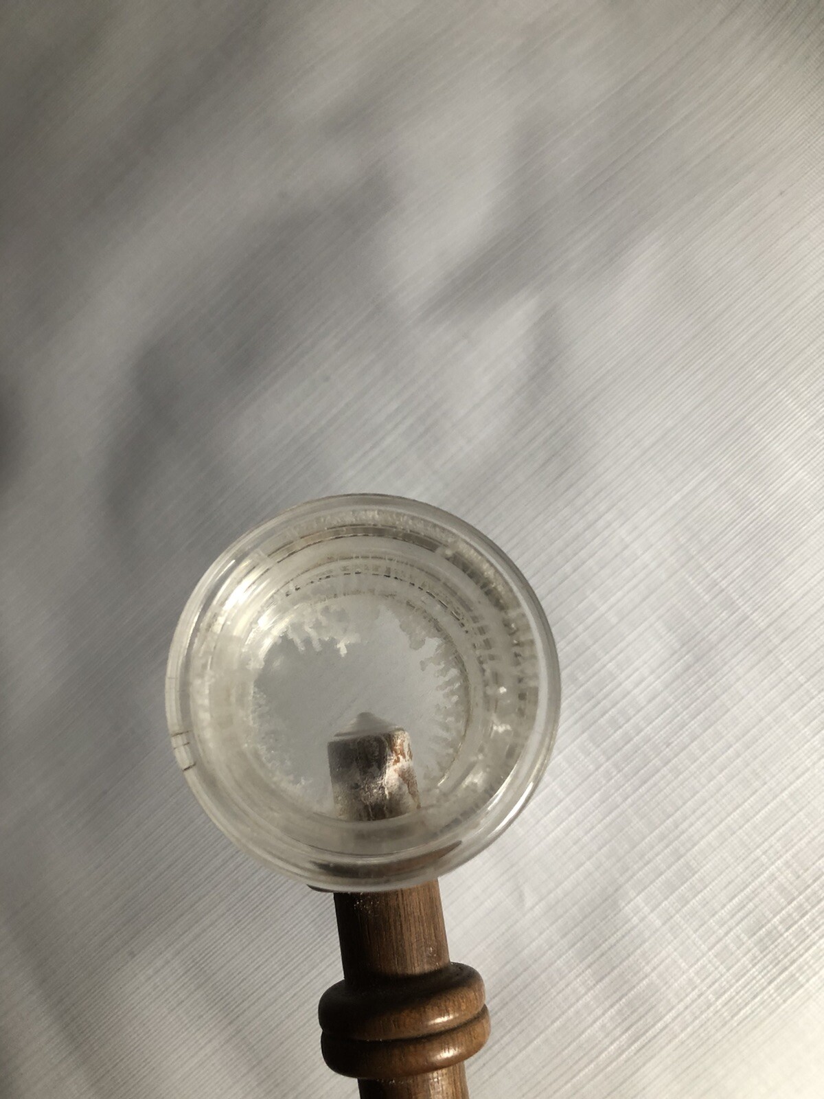 Vntg Gavel Clear Head Plastic Wooden Handle Rare Unique Judge Cosplay Costume