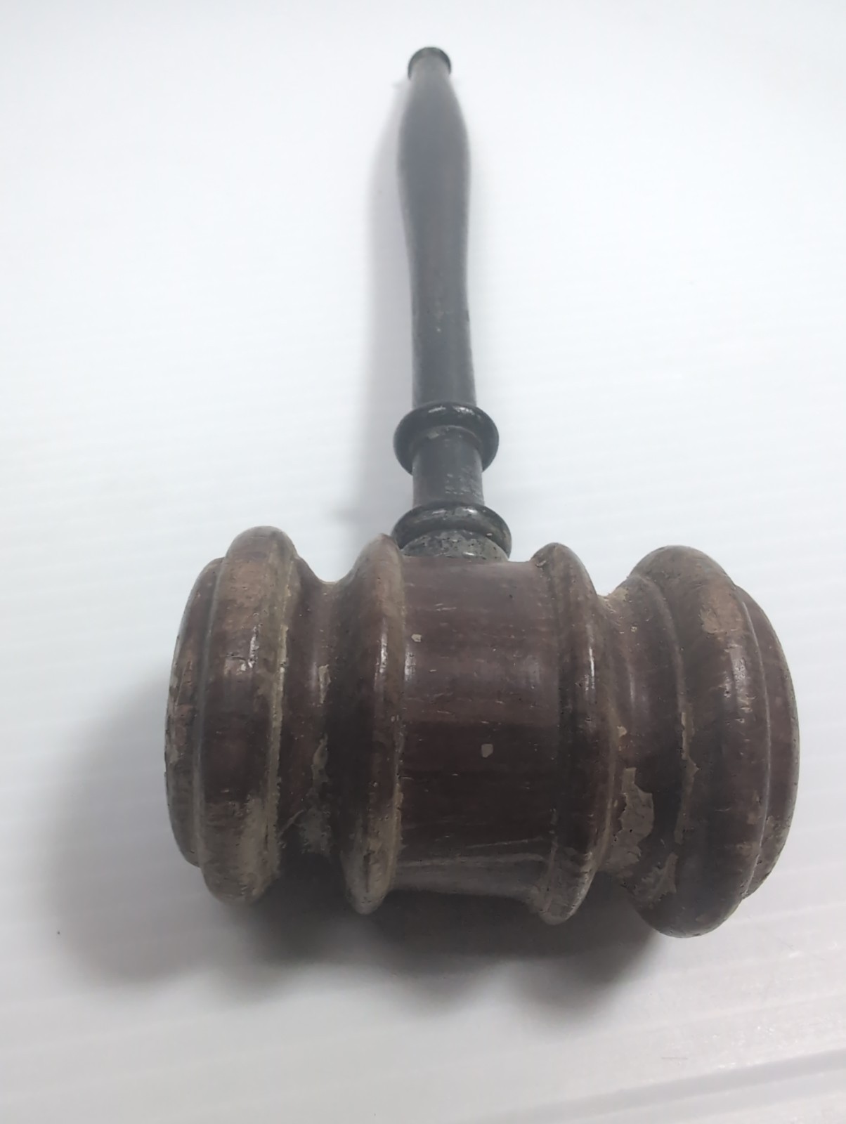 Vintage Hand Turned Wood Judges Gavel Antique Court Law Auctioneer Legal Mallet
