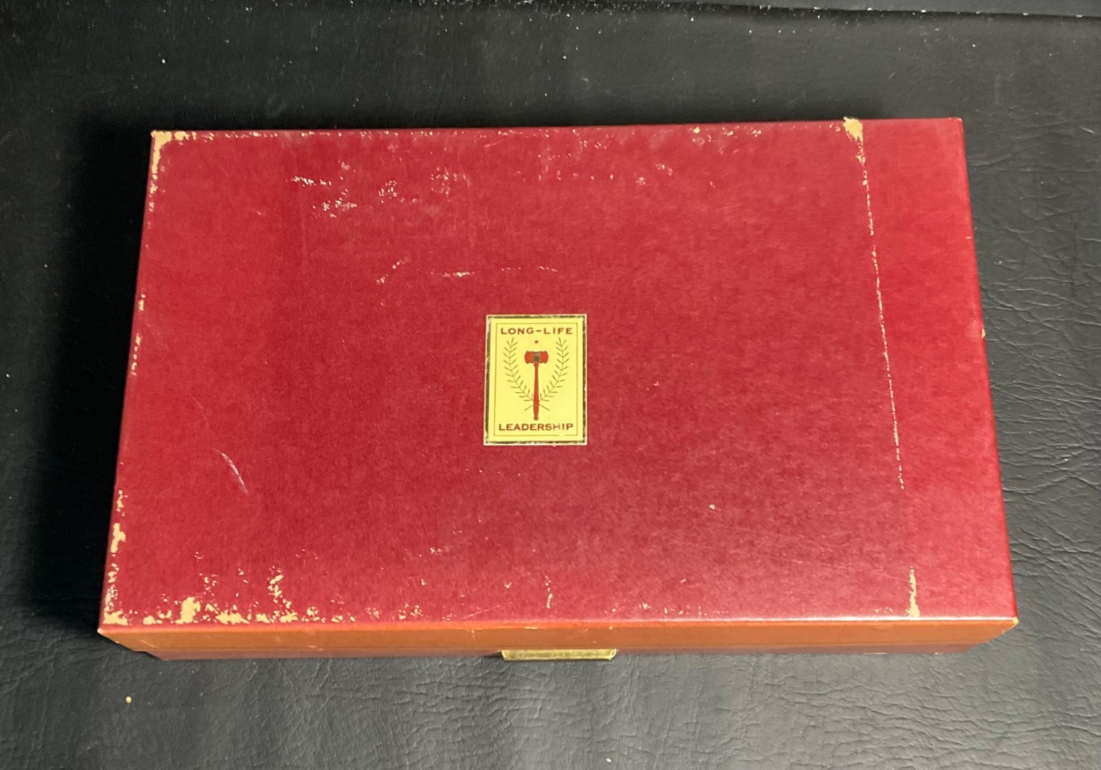 Vintage Long Life Presentation Gavel Set Walnut Wood Base