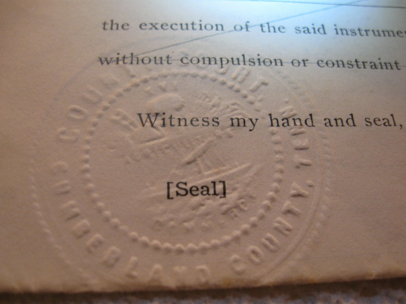 Cumberland County, Tennessee, Warranty Deed, 1944, DOCUMENT TAX STAMPS