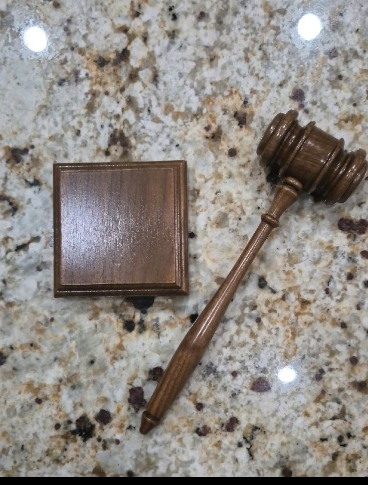 Vintage Wooden Gavel & Sound Block Set New In Boxes Deadstock By CR Gibson