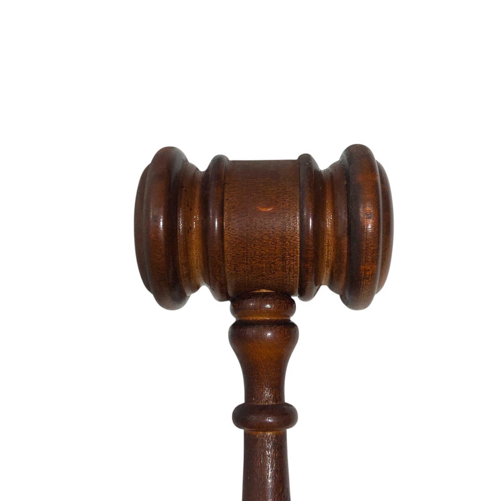 Vintage Wood Judge 8” Gavel Mallet Wood Auctioneer Hammer Mallet